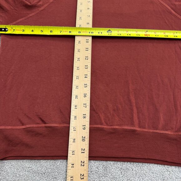 Back Beat Rags Pullover Sweatshirt Womens Large Rust Brown Crew Raglan Casual - Picture 10 of 13